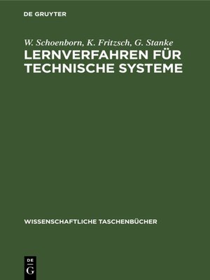 cover image of Lernverfahren für technische Systeme